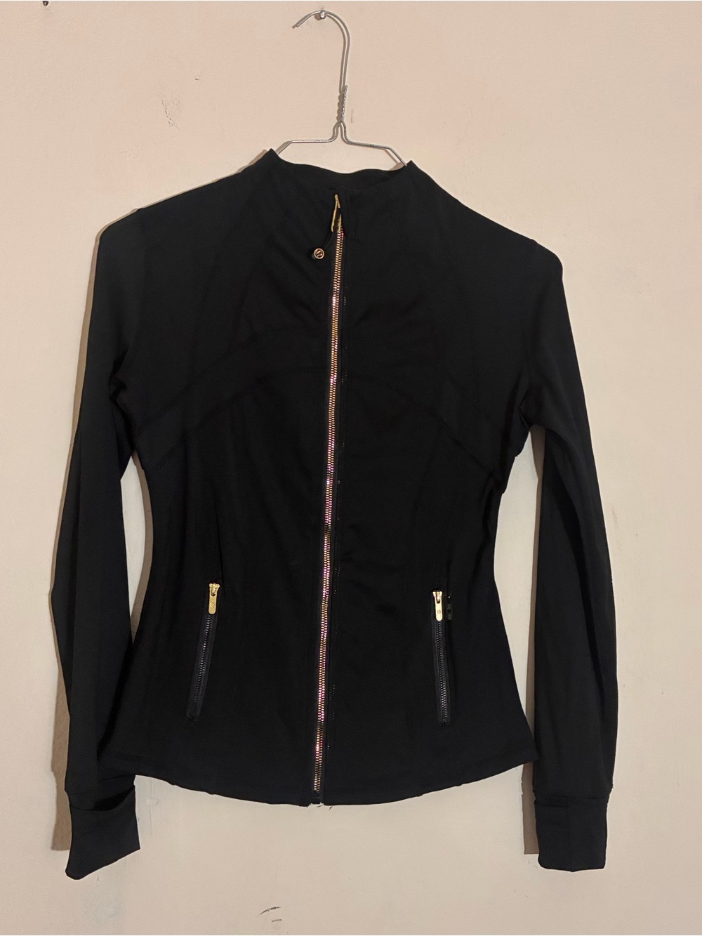 lululemon athletica Black Utility Jacket with Gold Zippers